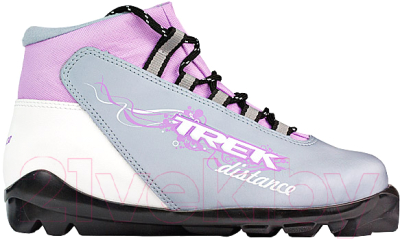 Ботинки для беговых лыж TREK Distance Women SNS (серый металлик/сиреневый, р-р 40)