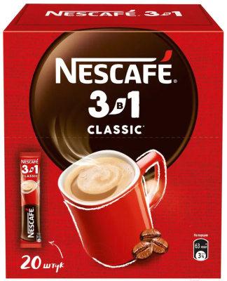 Кофе растворимый Nescafe 3в1 Классик (20шт)