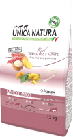 Сухой корм для собак Unica Natura Maxi утка, рис, картофель (12кг) - 