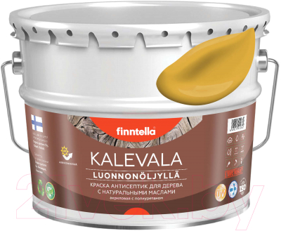 Краска Finntella Kalevala Матовая Okra / F-13-1-9-FL113 (9л, желто-красный)
