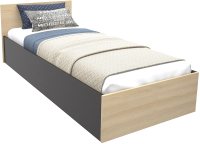 Односпальная кровать МДК КР9 80x200/700x952x2032 (венге/дуб млечный) - 