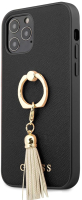 

Чехол-накладка Guess, Saffiano Collection With Ring для iPhone 12/12Pro/GUHCP12MRSSABK
