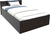 Полуторная кровать МДК КР11 120x200/700x1252x2032 (венге) - 