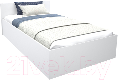 Полуторная кровать МДК КР11 120x200/700x1252x2032 (белый)