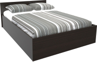 Полуторная кровать МДК КР12 140x200/700x1452x2032 (венге) - 