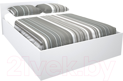 Полуторная кровать МДК КР12 140x200/700x1452x2032 (белый)