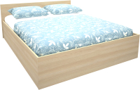 Двуспальная кровать МДК КР13 160x200/700x1652x2032 (дуб млечный) - 