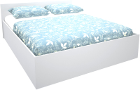 Двуспальная кровать МДК КР13 160x200/700x1652x2032 (белый) - 