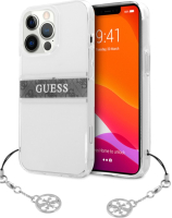 

Чехол-накладка Guess, Transparent 4G Stripe для iPhone 13 Pro Max / GUHCP13XKB4GGR