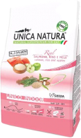 Сухой корм для кошек Unica Natura Indoor лосось, рис, яблоко (350г) - 
