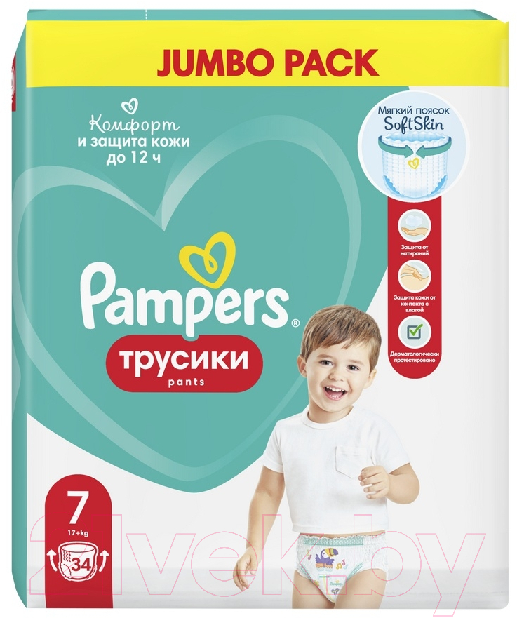 Подгузники-трусики детские Pampers Pants 7