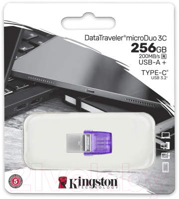 Usb flash накопитель Kingston Data Traveler MicroDuo 256Gb (DTDUO3CG3/256GB)