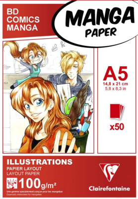 Скетчбук Clairefontaine Manga Illustrations / 94041C
