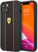 

Чехол-накладка CG-Mobile, Ferrari PU Carbon Effect для iPhone 13 mini / FESNMHCP13MBK