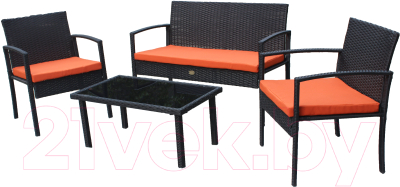Комплект садовой мебели Garden Story Бостон / SFS002 (оранжевый/черный)