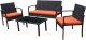 Комплект садовой мебели Garden Story Бостон / SFS002 (оранжевый/черный) - 