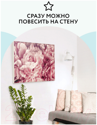 Изображение товара Картина по номерам Три совы Нежные пионы / КХ_44149