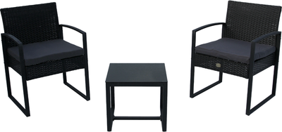 Комплект садовой мебели Garden Story Фрост / SFS074 (серый/черный) - 