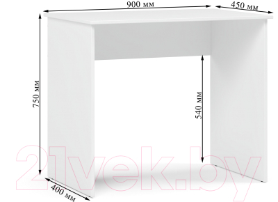 Письменный стол ГМЦ СП09 (белый)