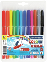 Фломастеры Centropen Цветной мир Пингвины / 7550/12 TP (12шт) - 