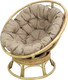 Кресло-качалка Garden Story Папасан Roker D110 вращающееся / CV-18H (медовый/бежевый) - 