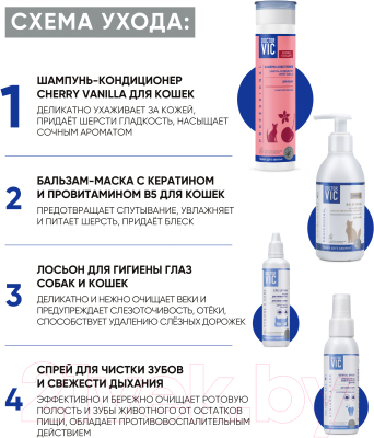 Шампунь для животных Doctor VIC Cherry Vanilla для кошек (250мл)