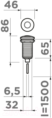 Пневмокнопка для измельчителя отходов Omoikiri SW-01-GM (4996041)