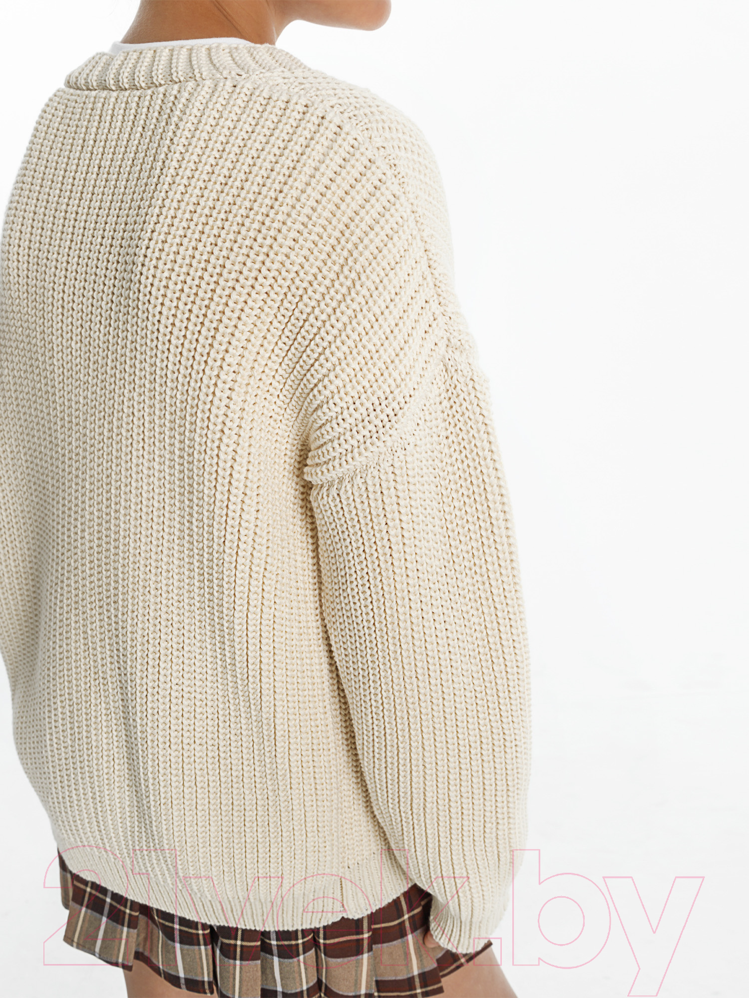 Кардиган детский Amarobaby Knit / AB-OD21-KNIT19/33-116 (молочный, р. 116) — фото 6