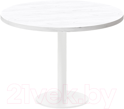 Обеденный стол Millwood Хельсинки Л18 D90 (белый/металл белый)