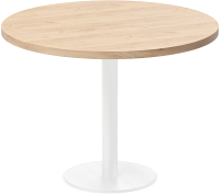 Обеденный стол Millwood Хельсинки Л18 D90 (дуб золотой Craft/металл белый) - 