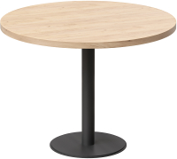 Обеденный стол Millwood Хельсинки Л18 D90 (дуб золотой Craft/металл черный) - 