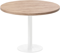 Обеденный стол Millwood Хельсинки Л18 D90 (дуб табачный Craft/металл белый) - 