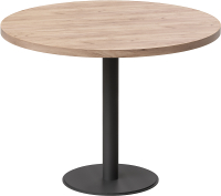 Обеденный стол Millwood Хельсинки Л18 D90 (дуб табачный Craft/металл черный) - 