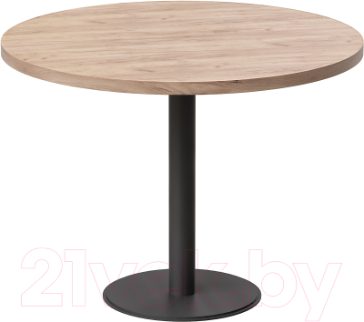 Обеденный стол Millwood Хельсинки Л18 D90 (дуб табачный Craft/металл черный)