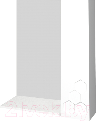 Шкаф с зеркалом для ванной Garda Soty3_600R_PVС (белый глянец)