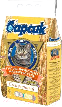Изображение товара Наполнитель для туалета Барсик Соломенный / 92071 (4.5л)