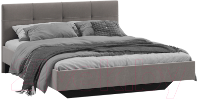 Двуспальная кровать ТриЯ Элис тип 1 с мягкой обивкой 160x200 (велюр мокко)