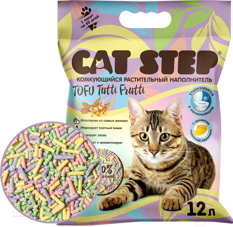 Наполнитель для туалета Cat Step Tofu Tutti Frutti / 20333014