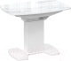 Обеденный стол ТриЯ Портофино СМ(ТД)-105.01.11(1) (белый глянец/стекло белый мрамор) - 