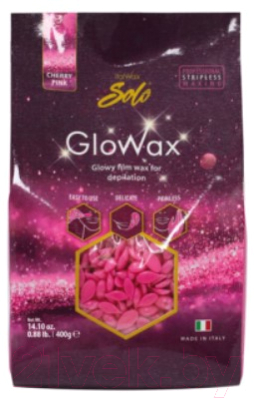 Воск для депиляции ItalWax Glowax Cherry Pink Вишня горячий пленочный в гранулах (400г)