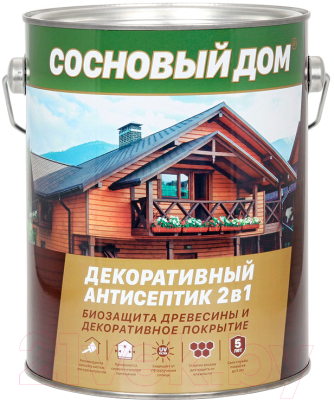 Защитно-декоративный состав Сосновый дом Калужница (2.7л)