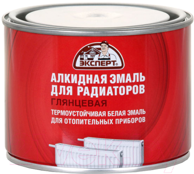 Эмаль Эксперт Алкидная для радиаторов (500г, белый)