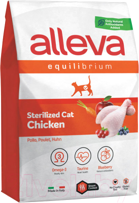 Сухой корм для кошек Alleva Эквилибриум с курицей для кастрир. и стерилиз. / P61061 (0.4кг)