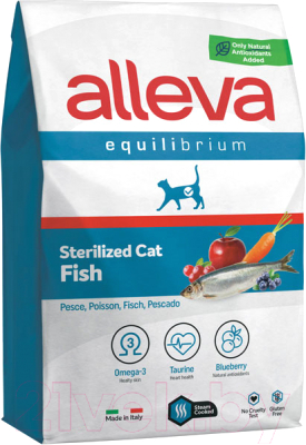 Сухой корм для кошек Alleva Эквилибриум с рыбой для кастрир. и стерилиз. / P61071 (0.4кг)