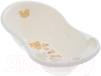 Ванночка детская Tega Teddy / MS-004 ODPLYW-118 (белый жемчуг, слив)