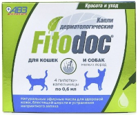Средство для ухода за кожей животных Агроветзащита FITODOC для мелких пород собак и кошек / AB1416 - 