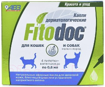 Средство для ухода за кожей животных Агроветзащита FITODOC для мелких пород собак и кошек / AB1416