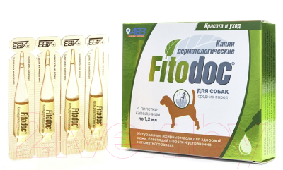 Средство для ухода за кожей животных Агроветзащита Fitodoc для средних пород собак / AB1417