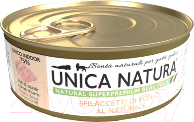 Изображение товара Влажный корм для кошек Unica Natura курица (70г)