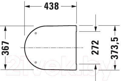 Унитаз напольный Duravit Starck 0938100005 + 0020190000 + 2170090000 (с сиденьем)